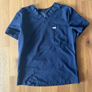 Figs Navy Short Sleeve Tee